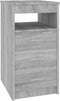 vidaXL - Ladekast - 40x50x76 - cm - bewerkt - hout - grijs - sonoma - eikenkleurig