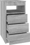 vidaXL - Ladekast - 40x50x76 - cm - bewerkt - hout - grijs - sonoma - eikenkleurig