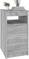 vidaXL - Ladekast - 40x50x76 - cm - bewerkt - hout - grijs - sonoma - eikenkleurig
