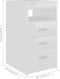 vidaXL - Ladekast - 40x50x76 - cm - bewerkt - hout - hoogglans - wit