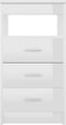 vidaXL - Ladekast - 40x50x76 - cm - bewerkt - hout - hoogglans - wit