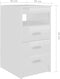 vidaXL - Ladekast - 40x50x76 - cm - bewerkt - hout - hoogglans - wit