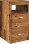 vidaXL - Ladekast - 40x50x76 - cm - bewerkt - hout - oud - houtkleurig