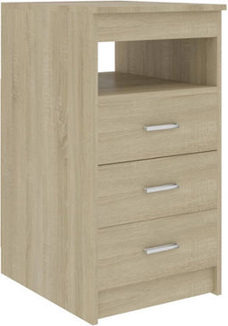 vidaXL - Ladekast - 40x50x76 - cm - bewerkt - hout - sonoma - eikenkleurig