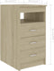 vidaXL - Ladekast - 40x50x76 - cm - bewerkt - hout - sonoma - eikenkleurig