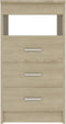 vidaXL - Ladekast - 40x50x76 - cm - bewerkt - hout - sonoma - eikenkleurig