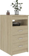 vidaXL - Ladekast - 40x50x76 - cm - bewerkt - hout - sonoma - eikenkleurig