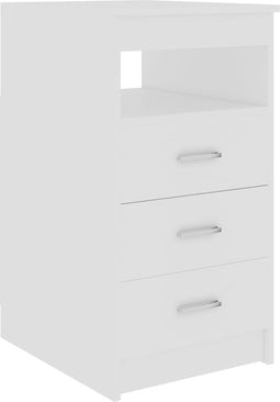 vidaXL - Ladekast - 40x50x76 - cm - bewerkt - hout - wit
