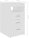 vidaXL - Ladekast - 40x50x76 - cm - bewerkt - hout - wit