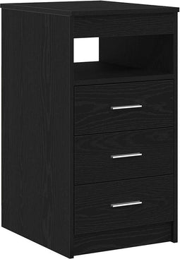 vidaXL - Ladekast - 40x50x76 - cm - bewerkt - hout - zwart - eikenkleurig