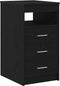 vidaXL - Ladekast - 40x50x76 - cm - bewerkt - hout - zwart - eikenkleurig
