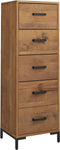 vidaXL - Ladekast - 42x35x110 - cm - massief - grenenhout