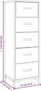 vidaXL - Ladekast - 42x35x110 - cm - massief - grenenhout