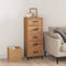 vidaXL - Ladekast - 42x35x110 - cm - massief - grenenhout