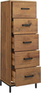 vidaXL - Ladekast - 42x35x110 - cm - massief - grenenhout
