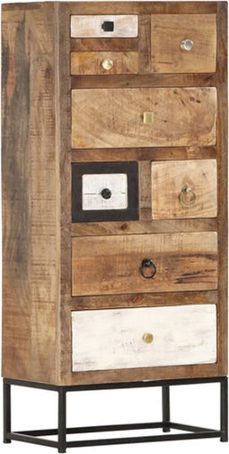 vidaXL - Ladekast - 45x30x105 - cm - massief - gerecycled - hout