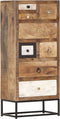 vidaXL - Ladekast - 45x30x105 - cm - massief - gerecycled - hout