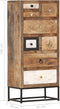 vidaXL - Ladekast - 45x30x105 - cm - massief - gerecycled - hout