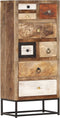 vidaXL - Ladekast - 45x30x105 - cm - massief - gerecycled - hout