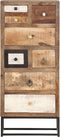 vidaXL - Ladekast - 45x30x105 - cm - massief - gerecycled - hout