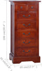 vidaXL - Ladekast - 45x35x100 - cm - massief - mahoniehout - klassiek - bruin