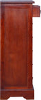 vidaXL - Ladekast - 45x35x100 - cm - massief - mahoniehout - klassiek - bruin