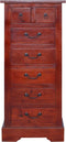 vidaXL - Ladekast - 45x35x100 - cm - massief - mahoniehout - klassiek - bruin