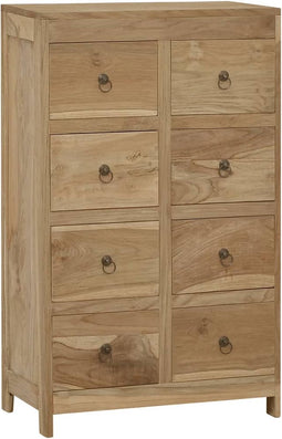 vidaXL - Ladekast - 55x30x90 - cm - massief - teakhout