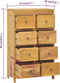 vidaXL - Ladekast - 55x30x90 - cm - massief - teakhout