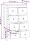 vidaXL - Ladekast - 55x30x90 - cm - massief - teakhout