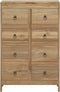 vidaXL - Ladekast - 55x30x90 - cm - massief - teakhout
