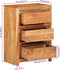 vidaXL - Ladekast - 55x33x75 - cm - massief - acaciahout