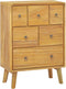 vidaXL - Ladekast - 56x30x80 - cm - massief - teakhout