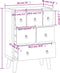vidaXL - Ladekast - 56x30x80 - cm - massief - teakhout