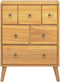 vidaXL - Ladekast - 56x30x80 - cm - massief - teakhout