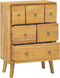 vidaXL - Ladekast - 56x30x80 - cm - massief - teakhout