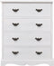 vidaXL - Ladekast - 60x30x75 - cm - hout - wit