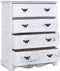 vidaXL - Ladekast - 60x30x75 - cm - hout - wit