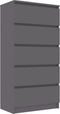 vidaXL - Ladekast - 60x35x121 - cm - bewerkt - hout - grijs