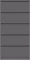 vidaXL - Ladekast - 60x35x121 - cm - bewerkt - hout - grijs