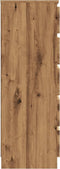 vidaXL - Ladekast - 60x36x103 - cm - bewerkt - hout - artisanaal - eikenkleur
