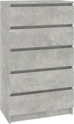 vidaXL - Ladekast - 60x36x103 - cm - bewerkt - hout - betongrijs