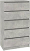 vidaXL - Ladekast - 60x36x103 - cm - bewerkt - hout - betongrijs