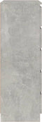 vidaXL - Ladekast - 60x36x103 - cm - bewerkt - hout - betongrijs