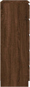 vidaXL - Ladekast - 60x36x103 - cm - bewerkt - hout - bruin - eikenkleur