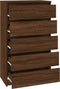 vidaXL - Ladekast - 60x36x103 - cm - bewerkt - hout - bruin - eikenkleur