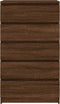 vidaXL - Ladekast - 60x36x103 - cm - bewerkt - hout - bruin - eikenkleur