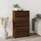 vidaXL - Ladekast - 60x36x103 - cm - bewerkt - hout - bruin - eikenkleur