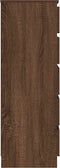 vidaXL - Ladekast - 60x36x103 - cm - bewerkt - hout - bruin - eikenkleur