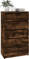 vidaXL - Ladekast - 60x36x103 - cm - bewerkt - hout - gerookt - eikenkleurig